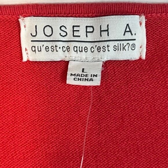 Joseph A Blouse Womens Large Coral Pink Preppy Colorful Top Scoop Neck Sweater - Picture 6 of 8